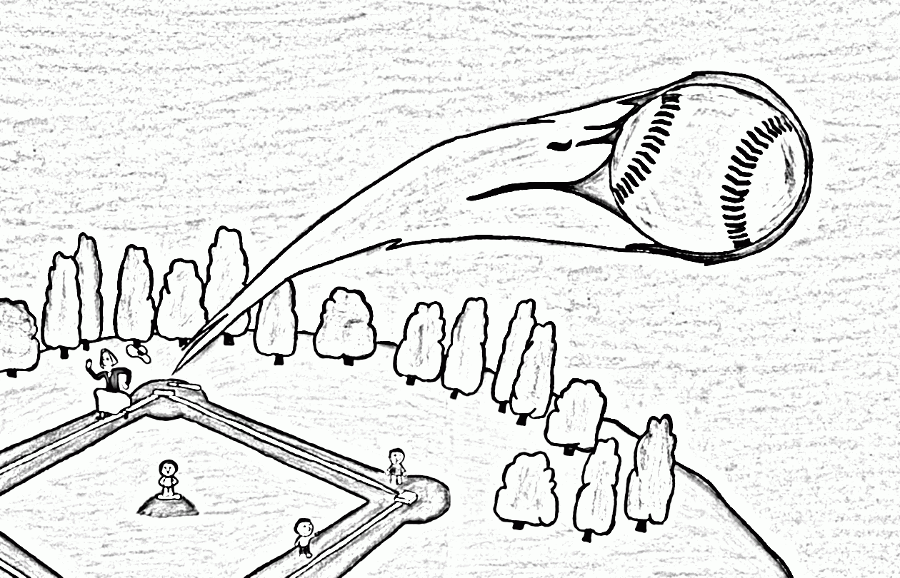 Baseball field coloring pictures to print