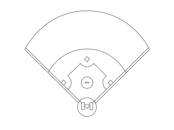 Baseball field drawing royalty