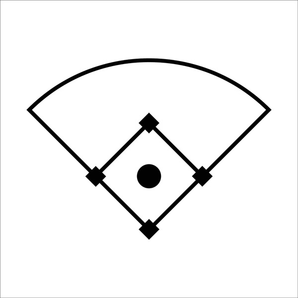 Baseball field diagram royalty