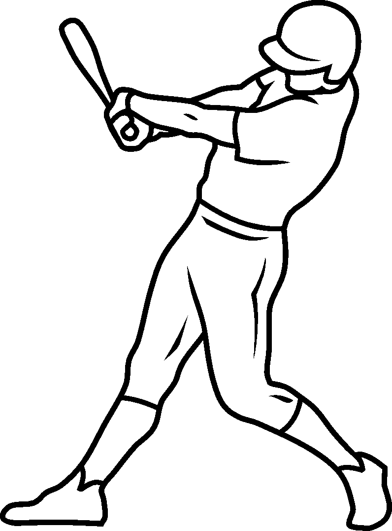 Free printable baseball coloring pages for kids