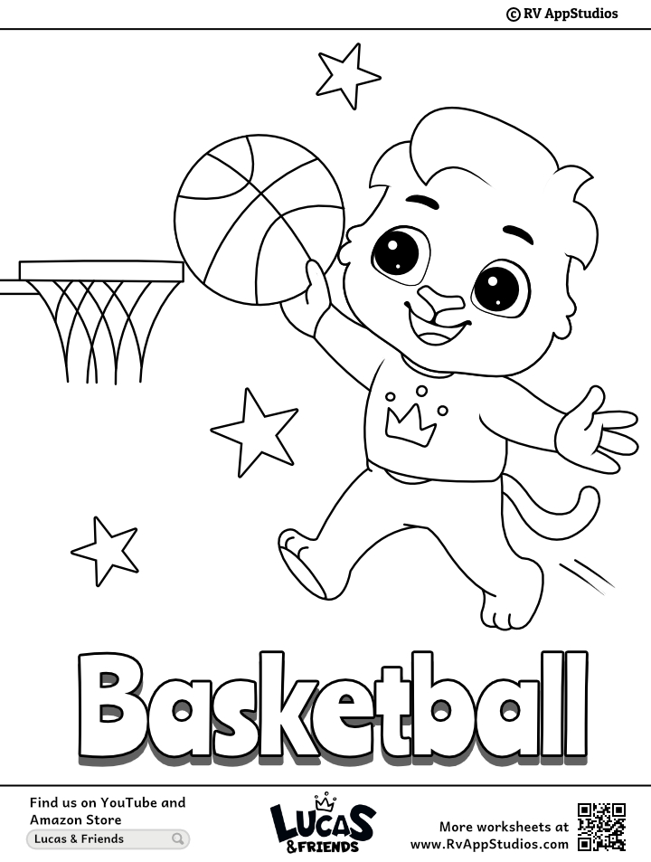 Basketball coloring pages for kids free printable