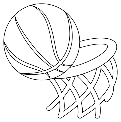 Basketball coloring page free printable coloring pages