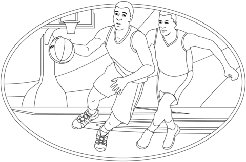 Basketball coloring page free printable coloring pages