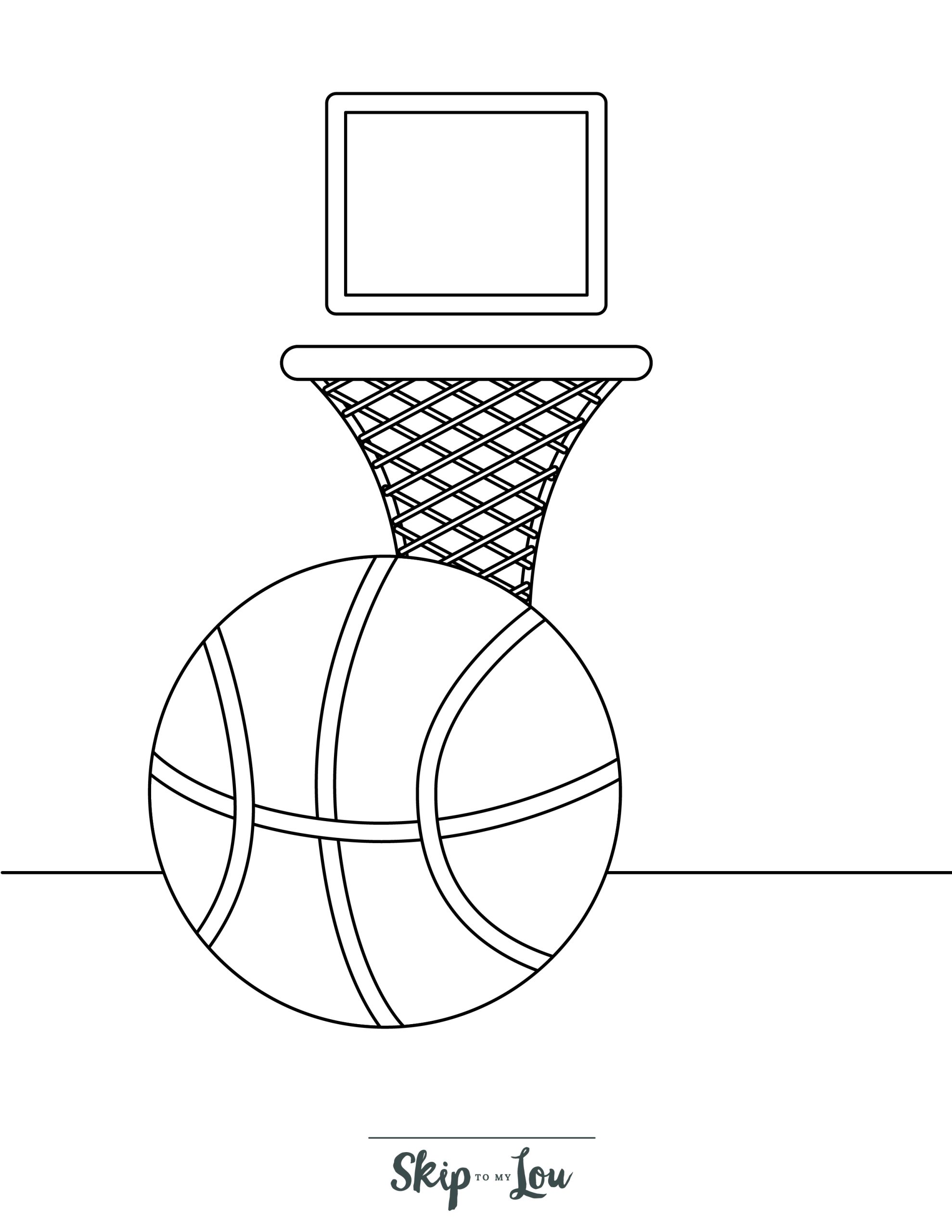 Basketball coloring pages