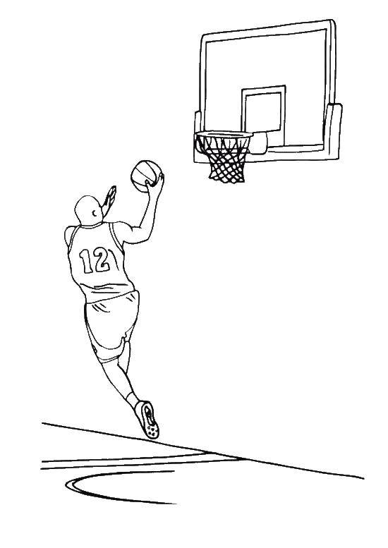 Online coloring pages coloring page basketball players basketball download print coloring page