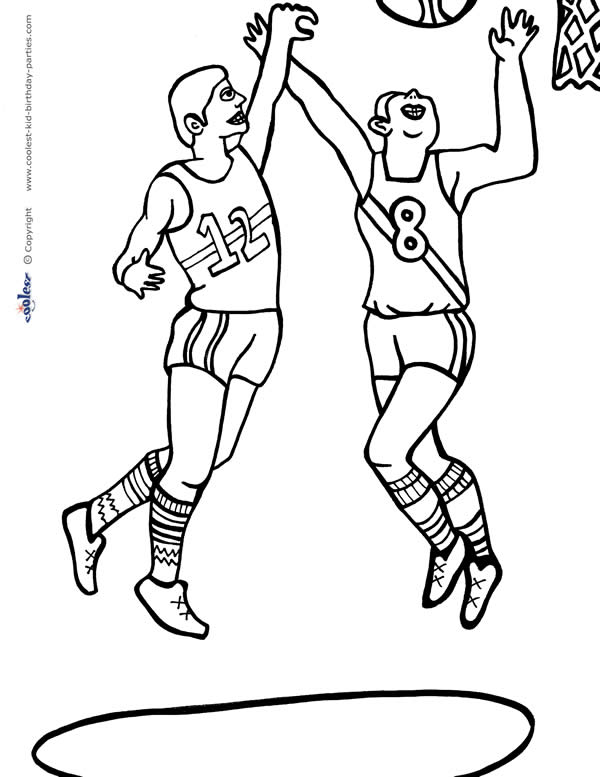 Printable basketball coloring page