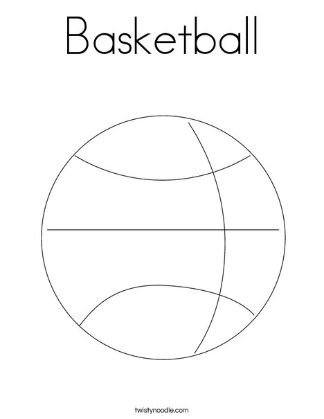 Basketball coloring page