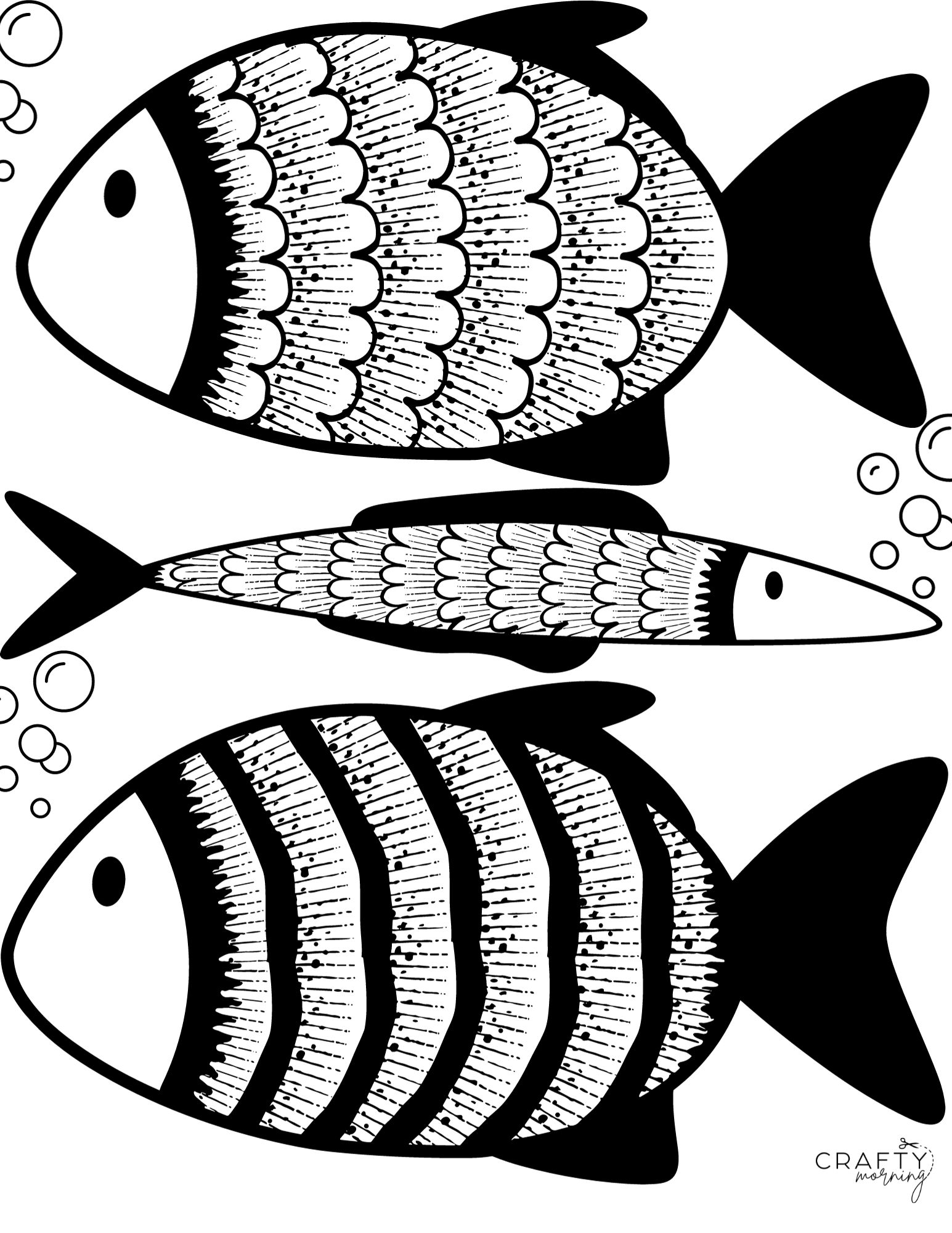 Printable fish coloring pages