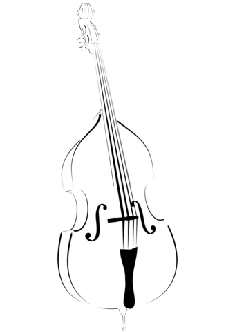 Double bass coloring page free printable coloring pages