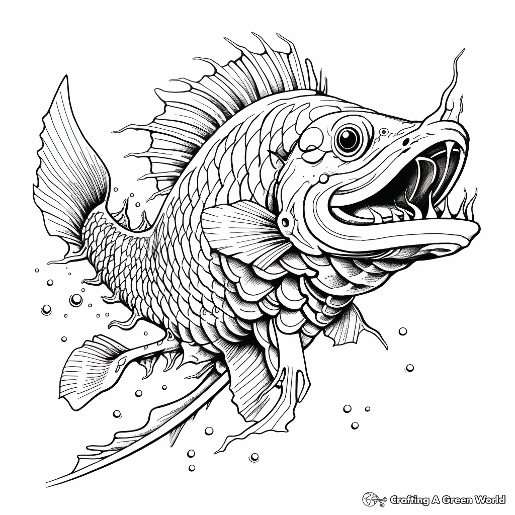 Dragon fish coloring pages