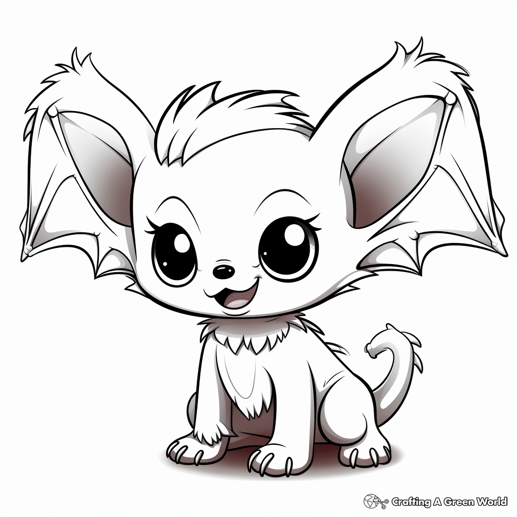 Baby bat coloring pages