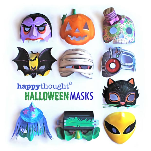 Printable halloween masks diy stumes masks â