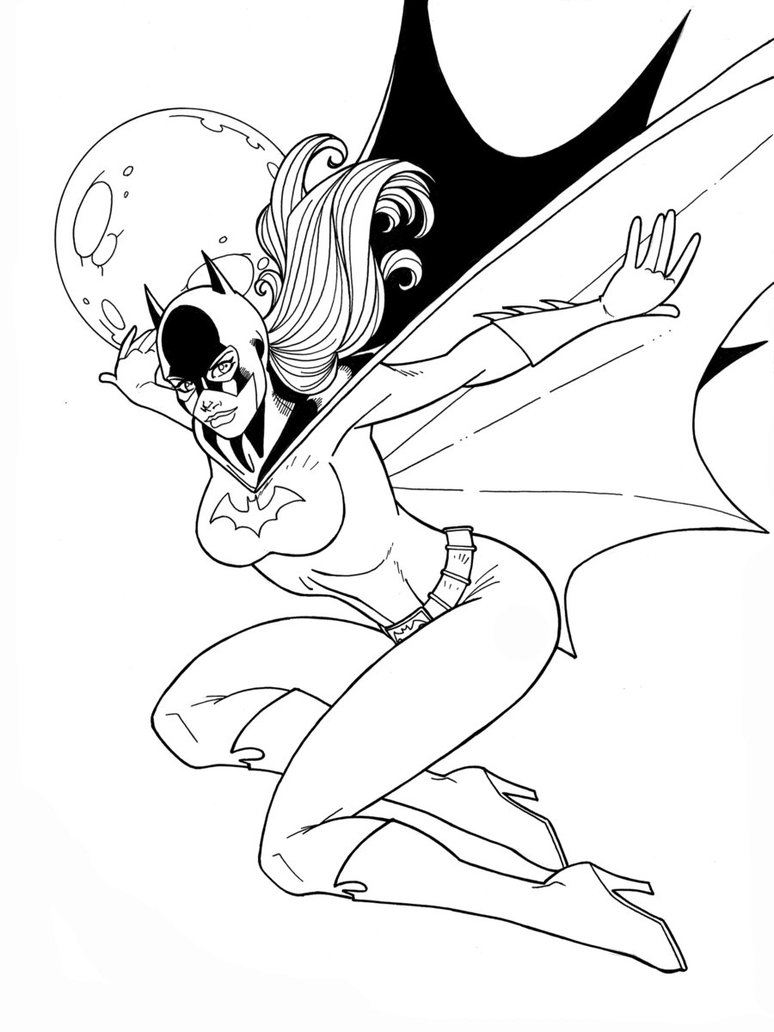 Free printable batgirl coloring pages for kids