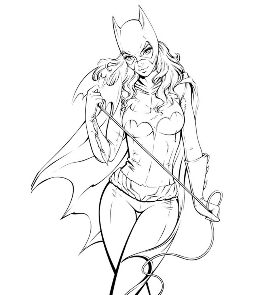 Beautiful free printable batgirl coloring pages online