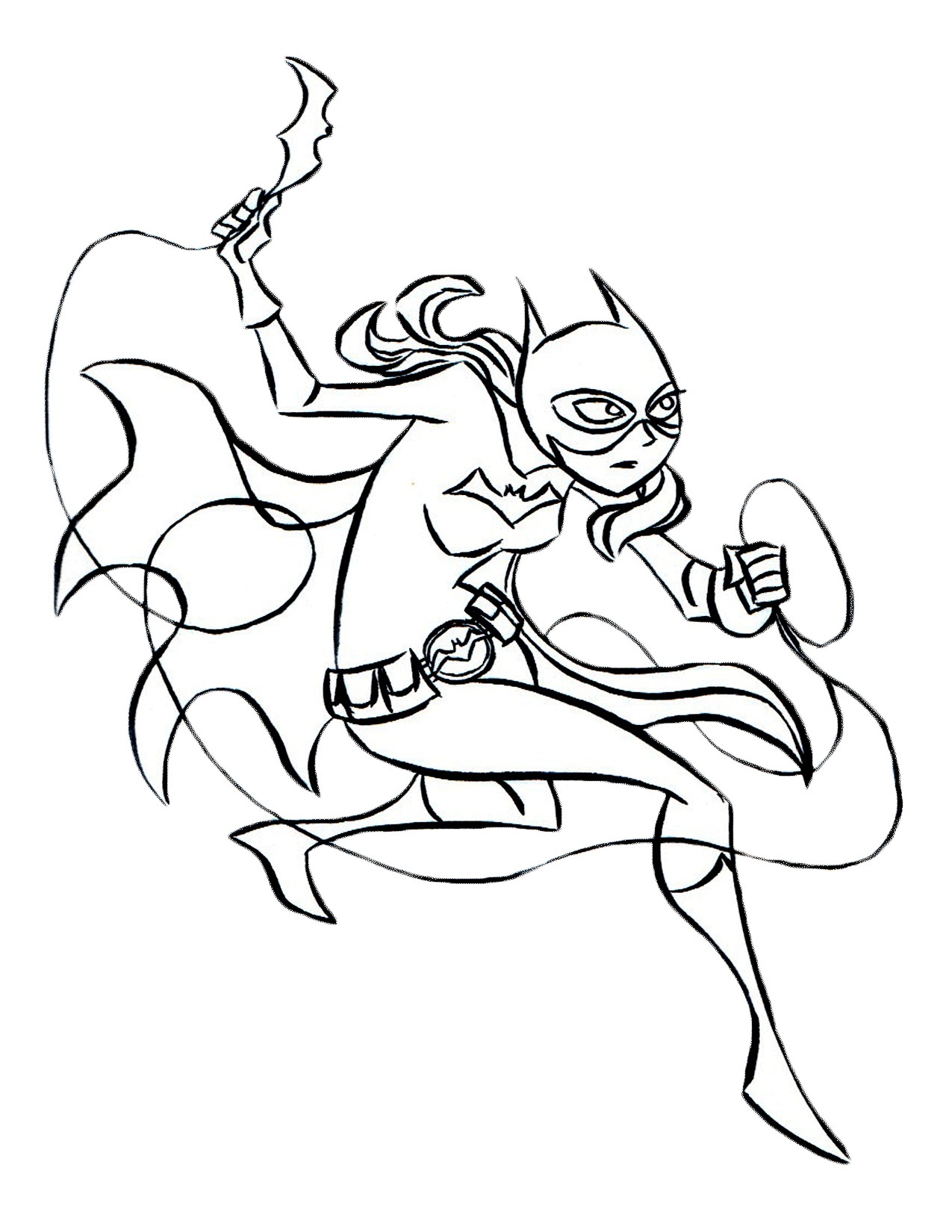 Free printable batgirl coloring pages for kids