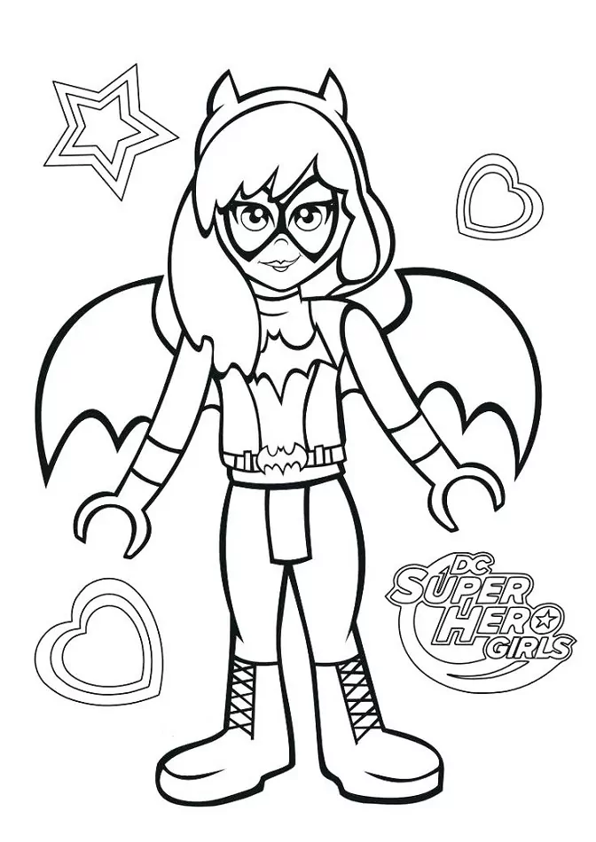 Lego batgirl coloring page