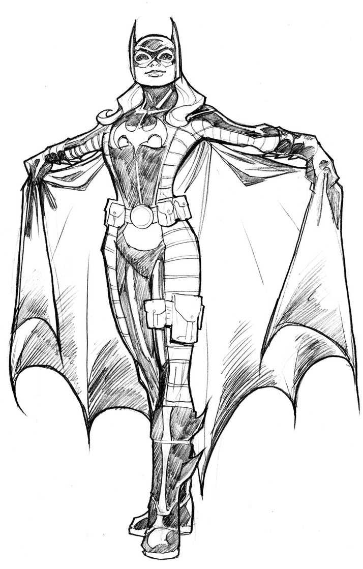 Free printable batgirl coloring pages for kids