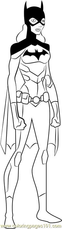 Batgirl coloring page for kids