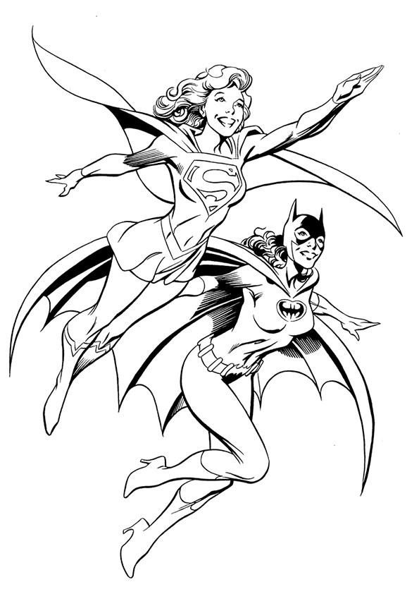 Coloring page batgirl superheroes â printable coloring pages