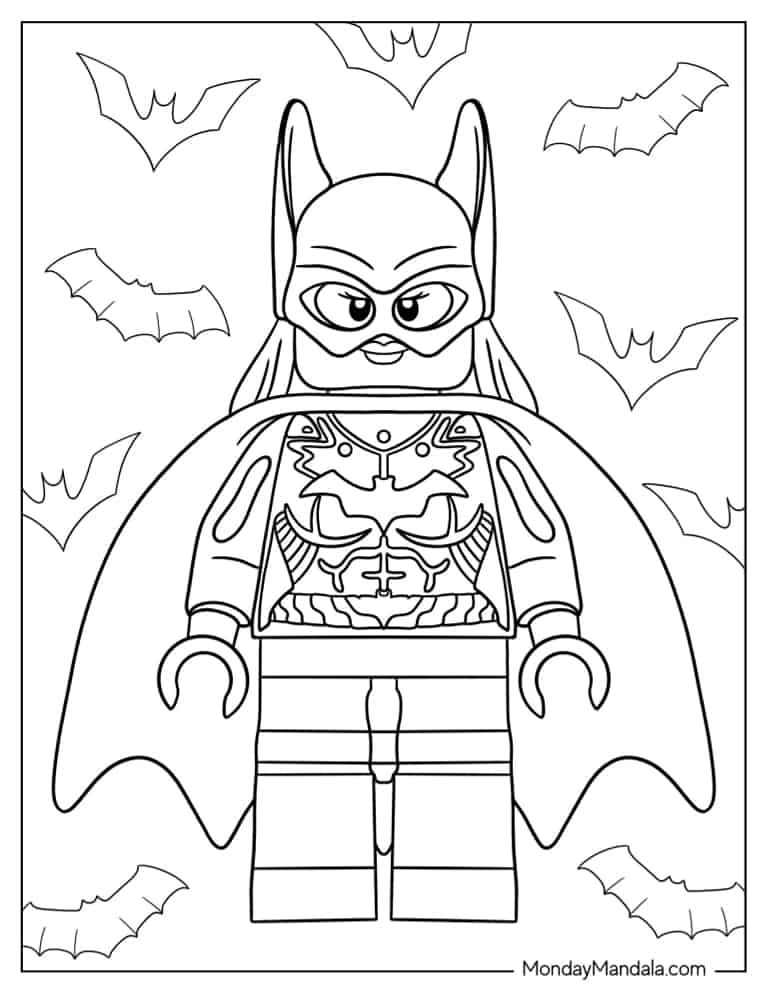 Lego batman coloring pages free pdf printables