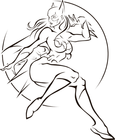 Batgirl coloring page free printable coloring pages