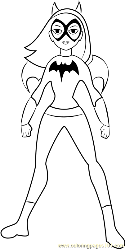Batgirl coloring page for kids