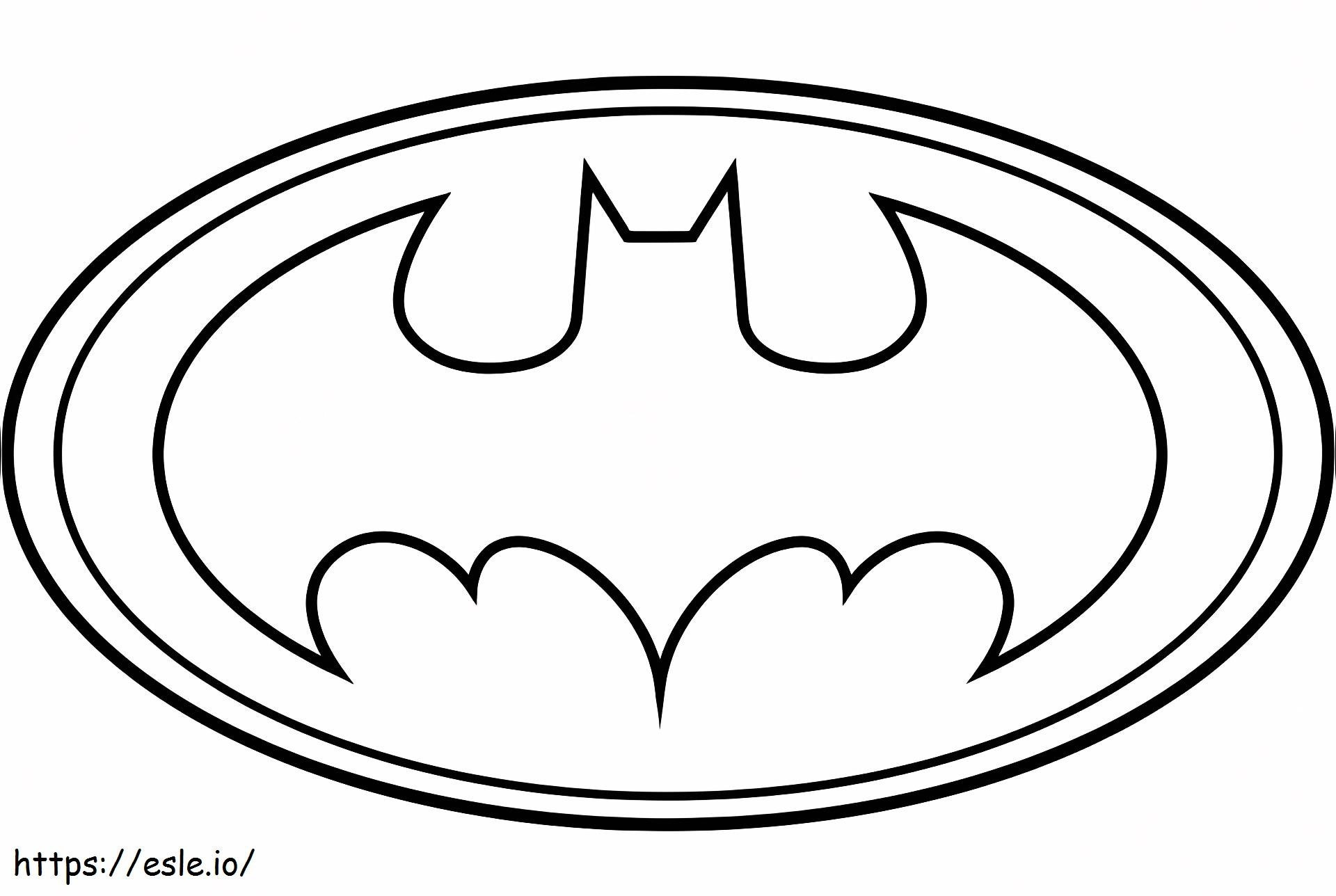 Logo of batman a e coloring page