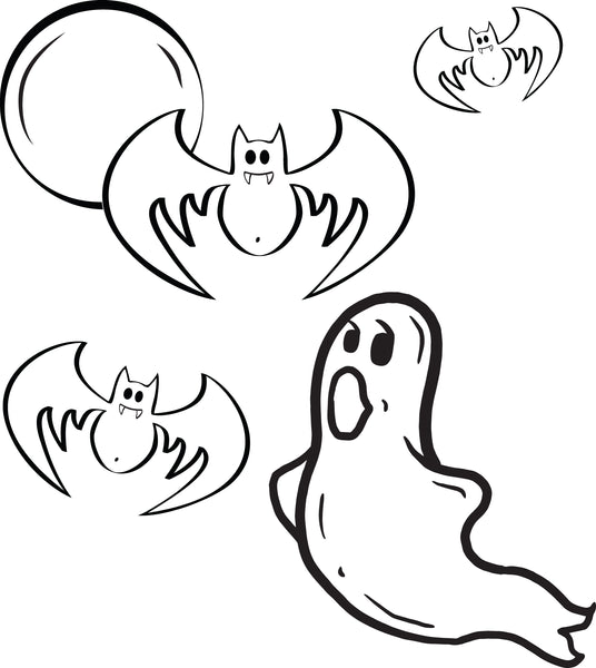 Printable ghost coloring page for kids â