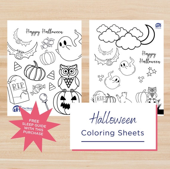 Halloween pumpkins ghosts bats candy coloring page printable coloring sheet kids pdf download activity