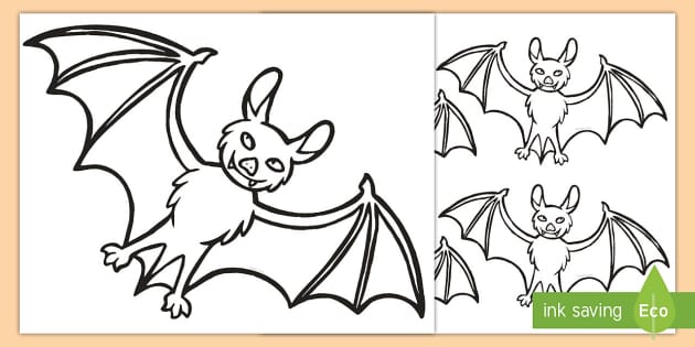 Blank bat template printable teaching resource