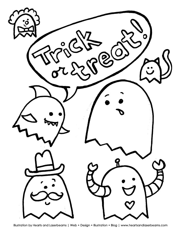 Free halloween printable coloring book pages
