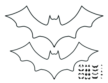 Halloween coloring cut outs spinning ghosts symmetrical bats pumpkin