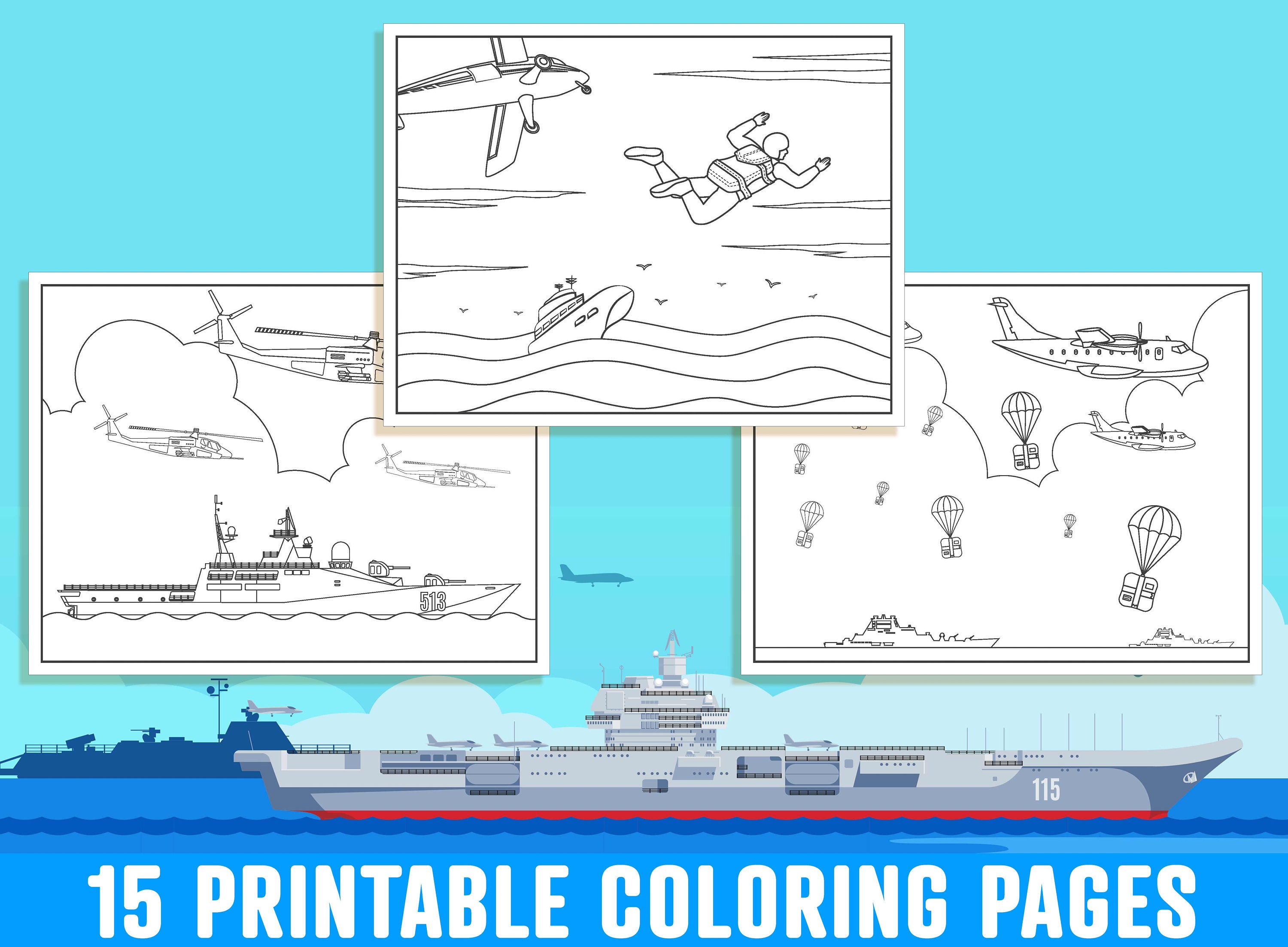 Navy coloring pages printable us navy coloring pages for kids boys girls teens adults navy party activity pdf instant download download now