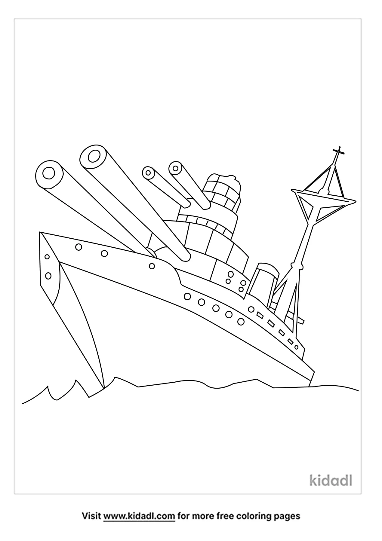 Free battleship coloring page coloring page printables