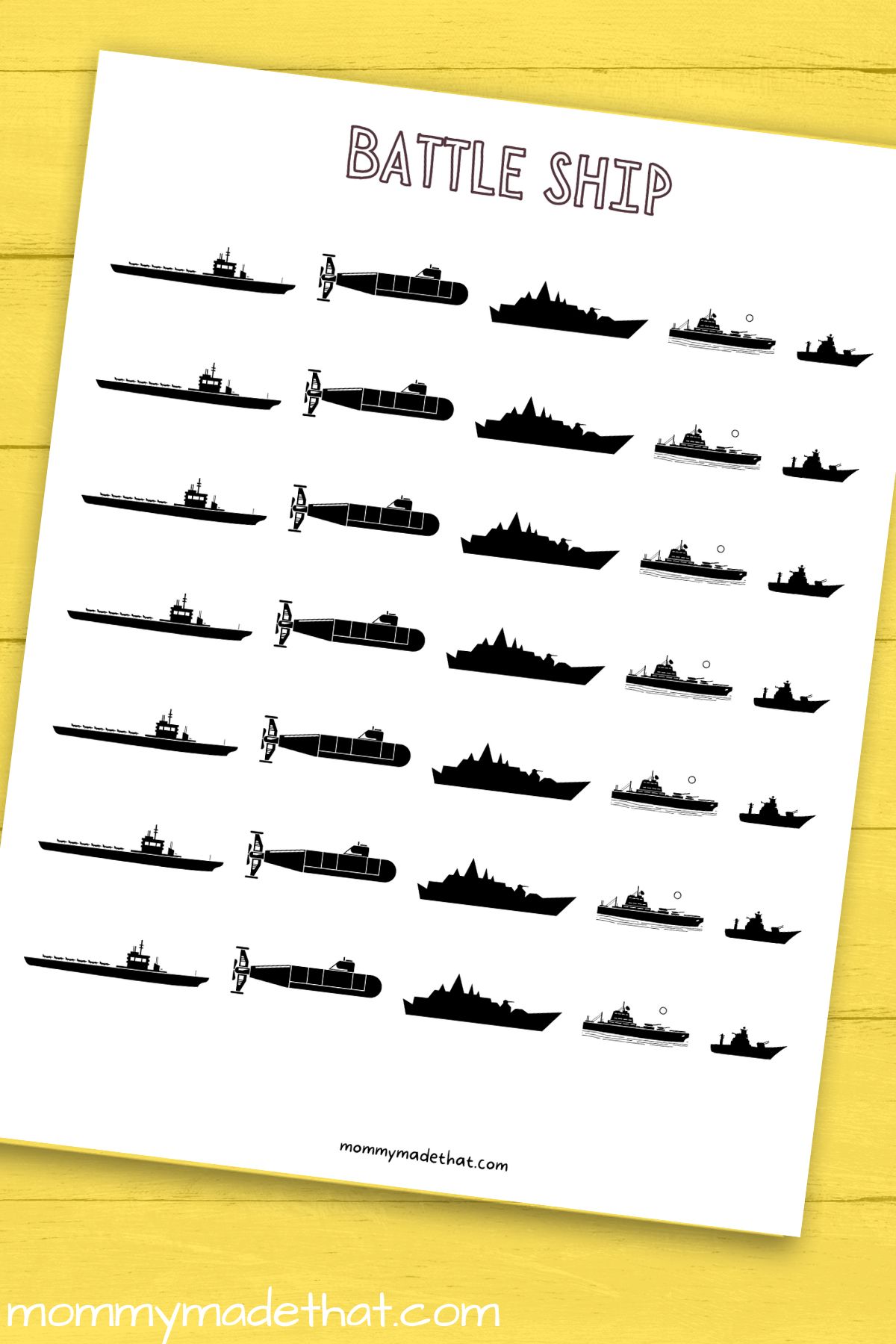 Printable battleship game free printable game boards