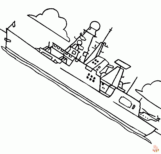 Enjoy free battleship coloring pages for kids on website