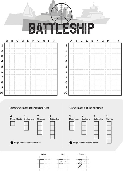 Battleship game vector royalty