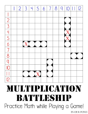 Multiplication battleship for math practice
