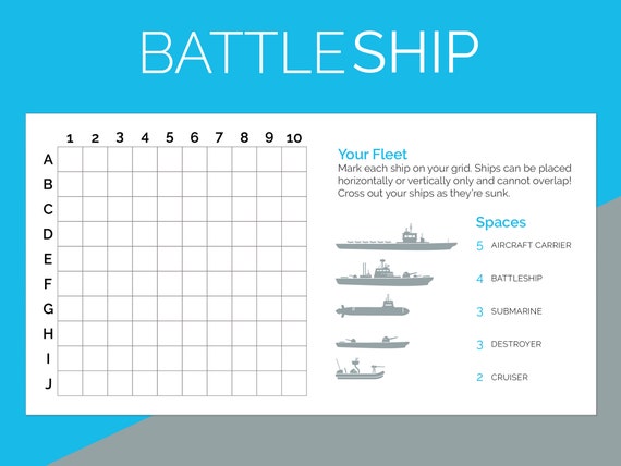 Battleship printable game