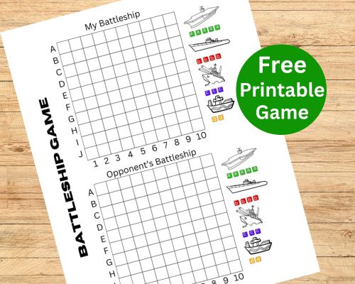 Free battleship printable game board for kids paper sheets happy mom hacks
