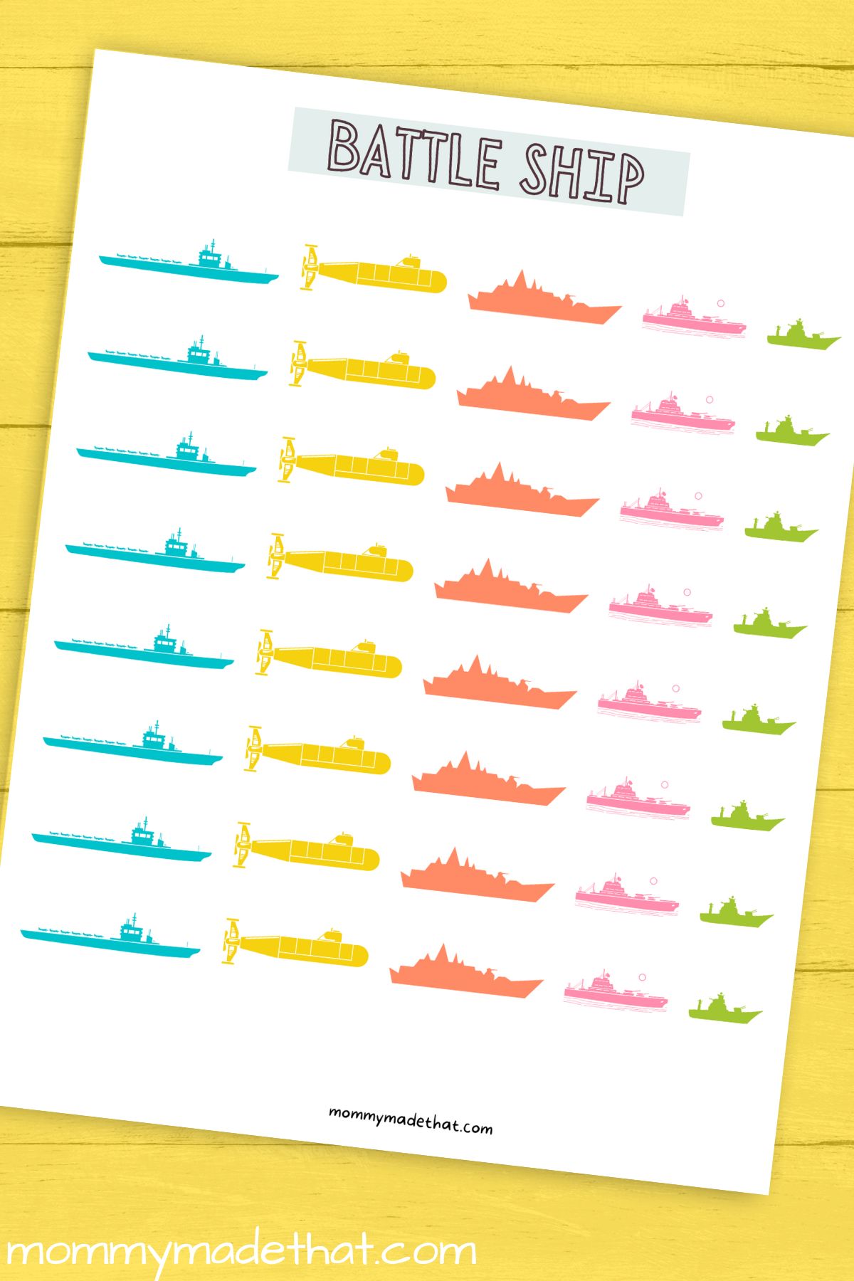 Printable battleship game free printable game boards