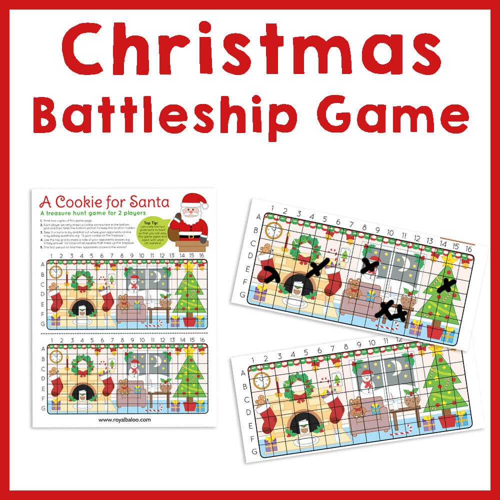 A cookie for santa â christmas battleship printable game â royal baloo