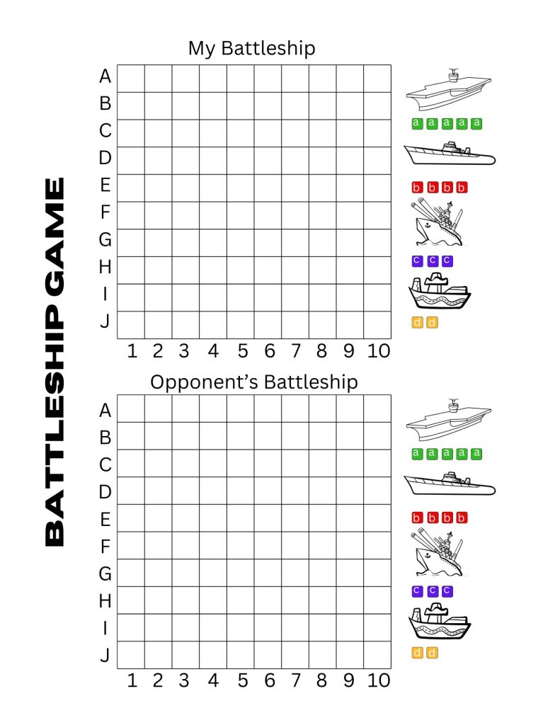 Free battleship printable game board for kids paper sheets happy mom hacks