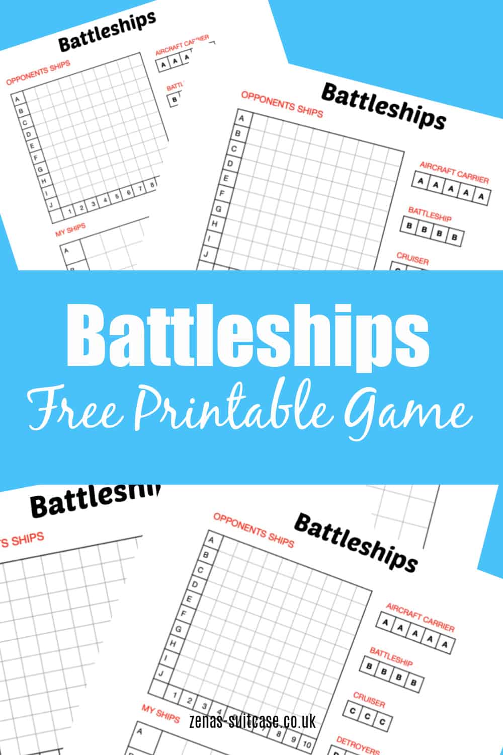 Free printable battleship game to play anywhere