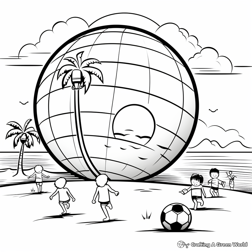 Beach ball coloring pages