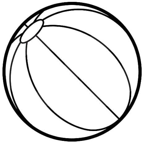 Free printable beach ball coloring page
