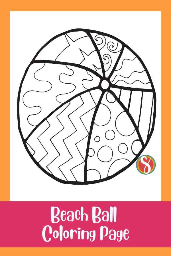 Free beach ball color pages â stevie doodles