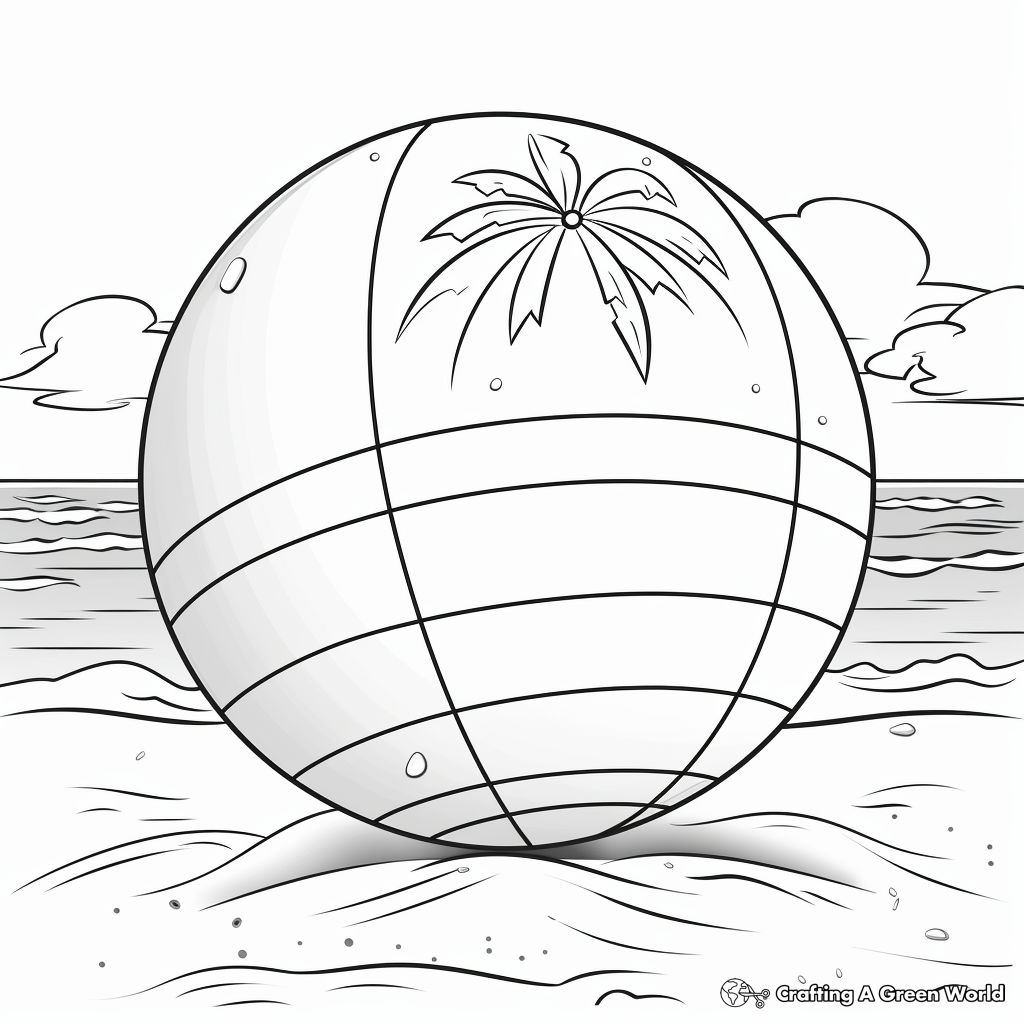 Beach ball coloring pages