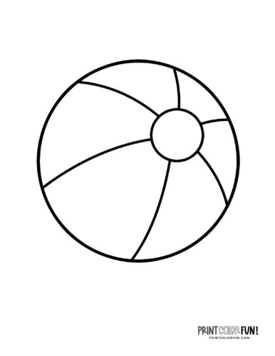 Beach ball coloring pages clipart at