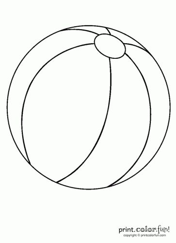 Free printable beach ball template